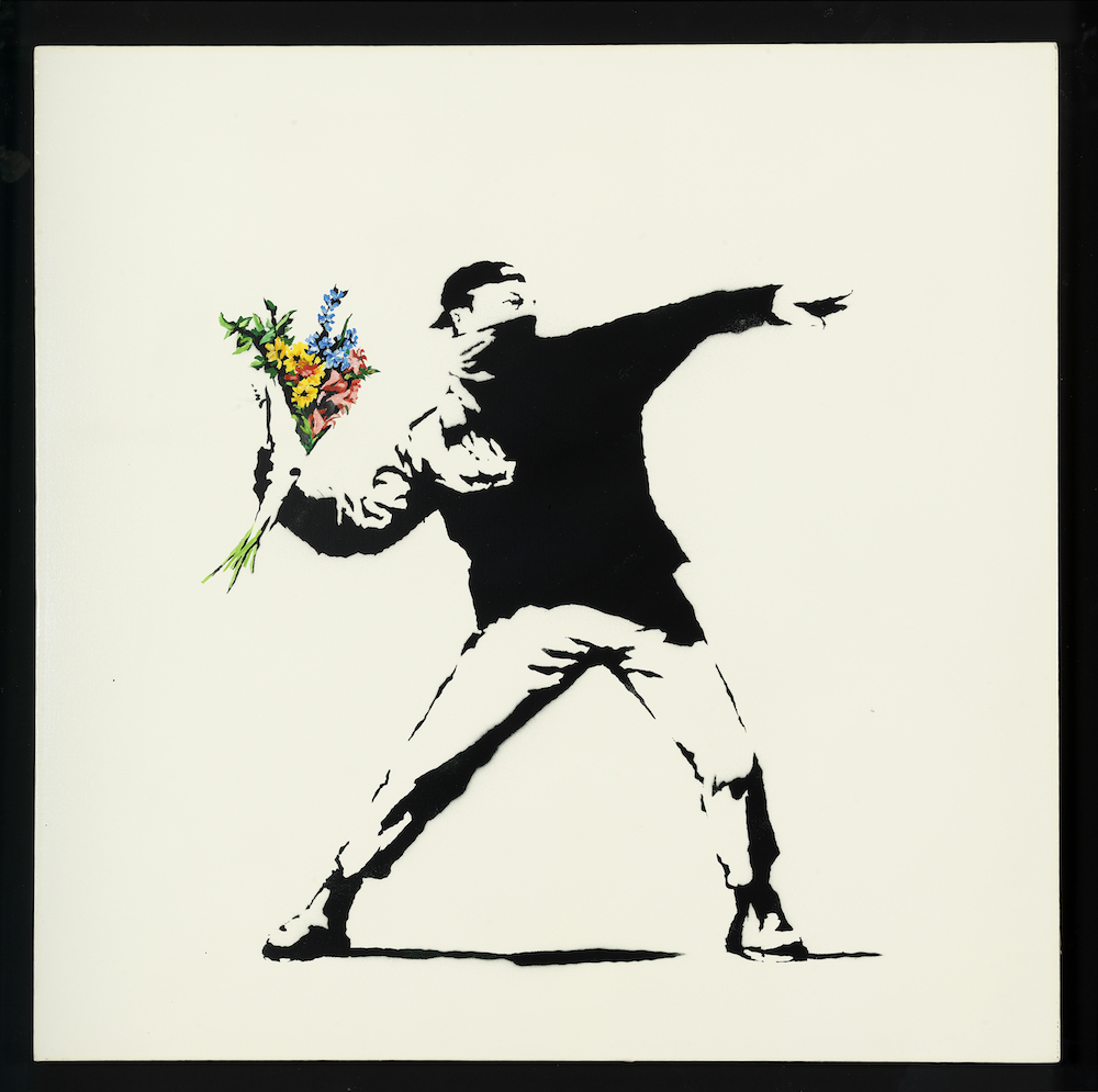 Banksy,Love is in the air (flower trower) 2003 cm. 90 x 90_0020